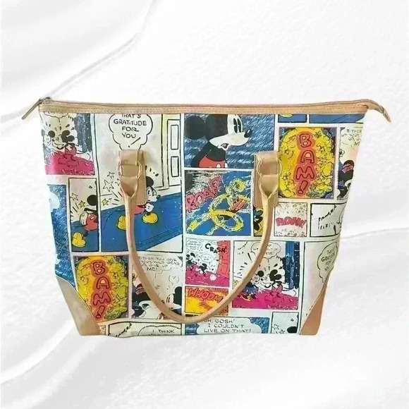 Disney Mickey Mouse Comic Strip Purse Handbag Tote - Picture 3 of 16
